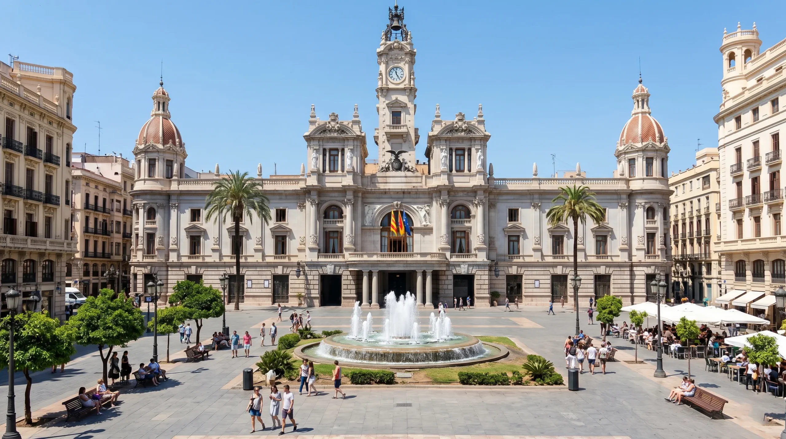 Ayuntamiento con ciudadanos en plaza pública, comunicación institucional a pie de calle